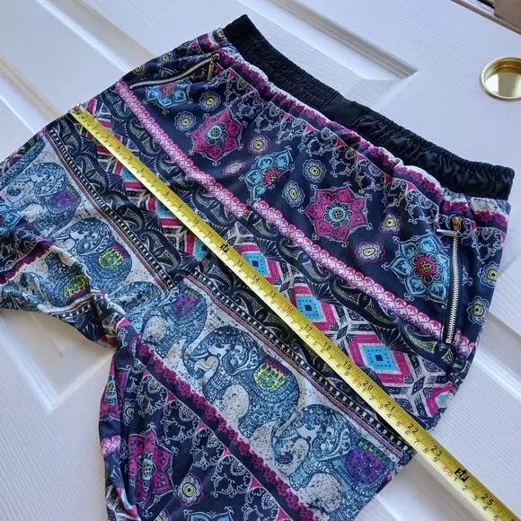 Bae City Elephant Print Harem Pants 3X joggers lounging PJ pajama pants pockets - Picture 10 of 16